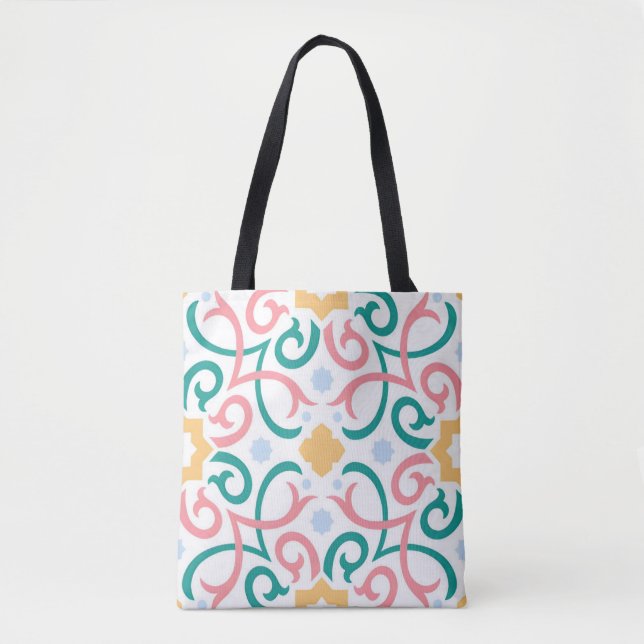 Bolsa Tote Mosaico/pastel/primavera (Frente)