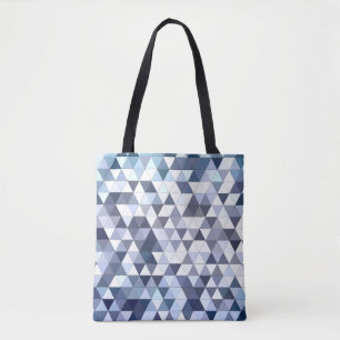 Bolsa Tote Mosaico triangular geométrico colorido: abstrato b