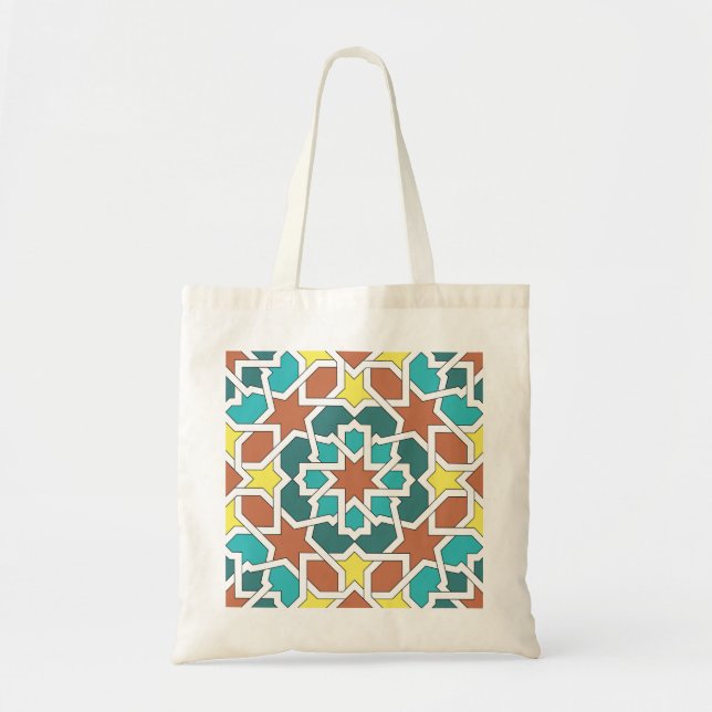Bolsa Tote Mosaico y arte de Marruecos. Arabescos y geometría (Frente)