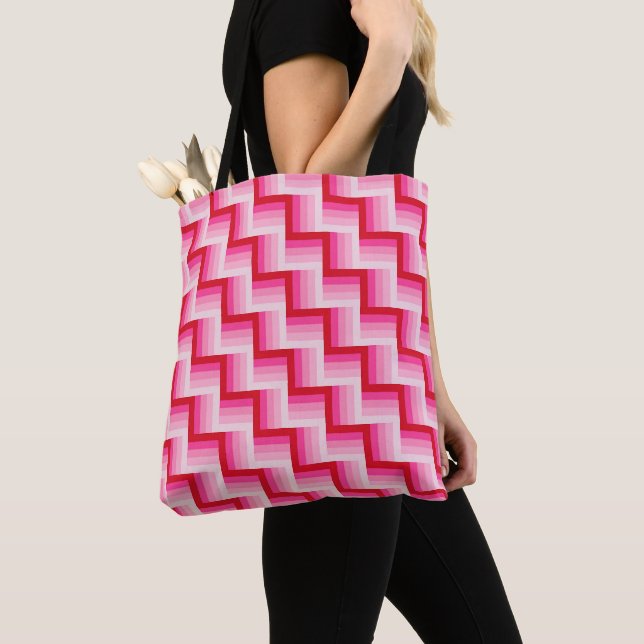 Bolsa Tote Mosaico ZigZag Blushing (Close Up)