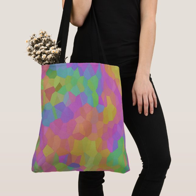Bolsa Tote Mosaicos do Rainbow Oil (Close Up)