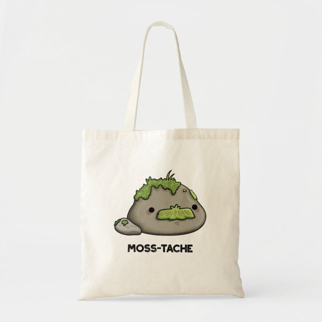 Bolsa Tote Moss-tache Engraçado Mustache Pun (Frente)