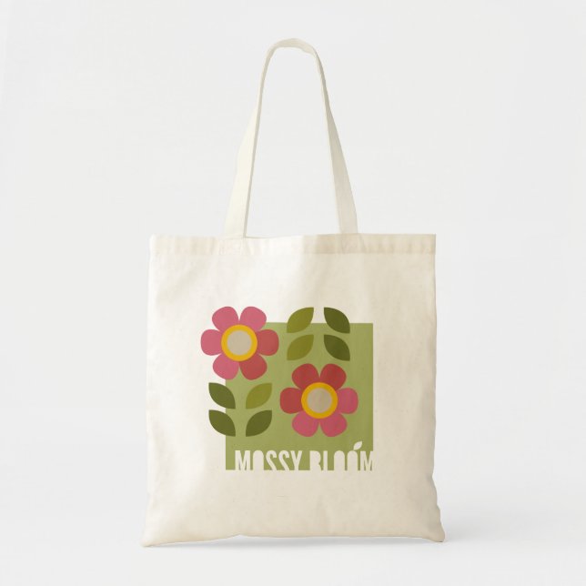 Bolsa Tote MOSSY BLOOM - Saco de Toque Moderno (Frente)