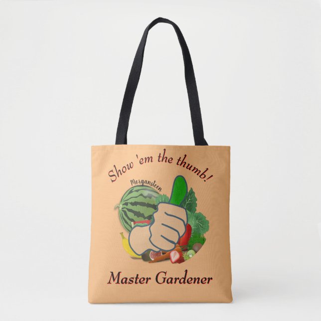 Bolsa Tote Mostre-me o polegar Master Gardener (Frente)