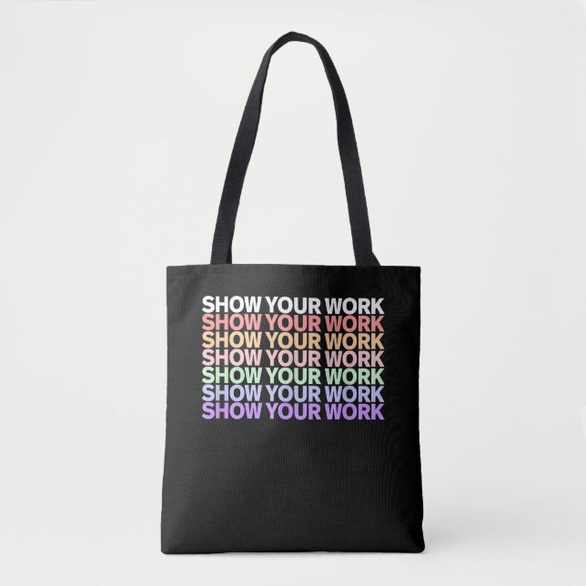 Bolsa Tote Mostre Seu Trabalho Professor de Matemática Bonito (Frente)