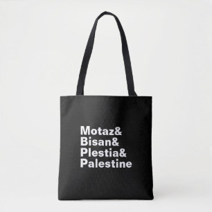 Bolsa Tote Motaz & Bisan & Plestia & Palestine - imprensa liv