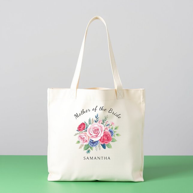 Bolsa Tote Mother of the bride, Floral design, elegant bags (Criador carregado)