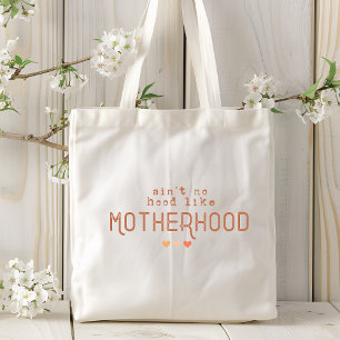Bolsa Tote Motherhood Funny Modern Typografia Mãe Mãe