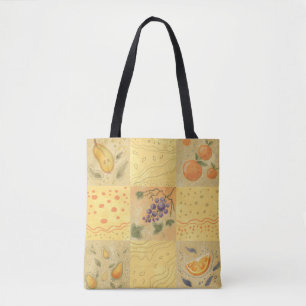 Bolsa Tote motif de fruta de vintage