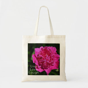 Bolsa Tote Motivação da Flor do Jardim de Pedônia Rosa