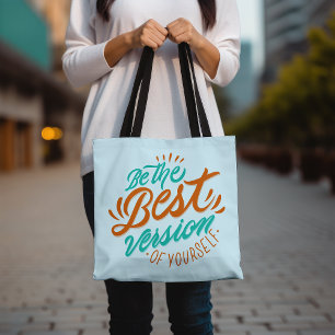 Bolsa Tote Motivação de Cotação Inspiracional Ecológica