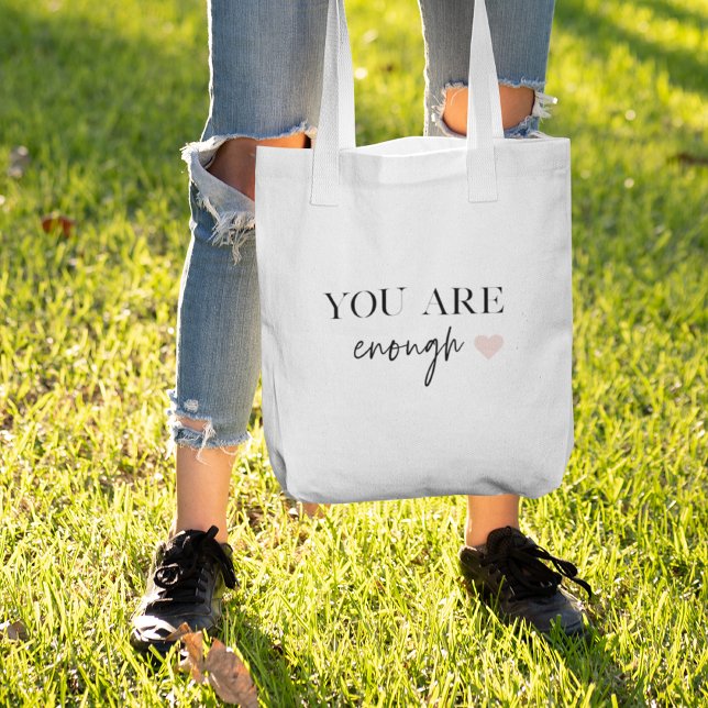 Bolsa Tote Motivação Positiva Você Já É Suficiente (Looking for a daily reminder that you are enough? Look no further! Introducing our "You Are Enough" )