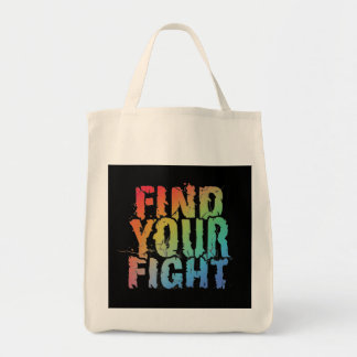 Bolsa Tote Motivational Find Your Fight Quote Art