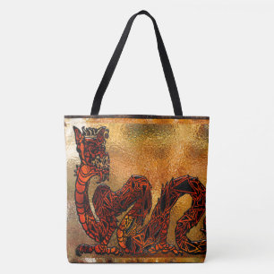 Bolsa Tote Motivo chinês do asiático do dragão