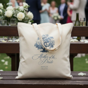Bolsa Tote Motivo de Árvore de Casamento Chinoiserie Mãe da N