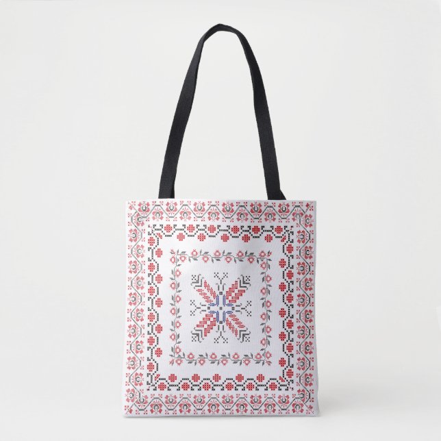 Bolsa Tote Motivos romenos tradicionais Romania 4 da arte (Frente)