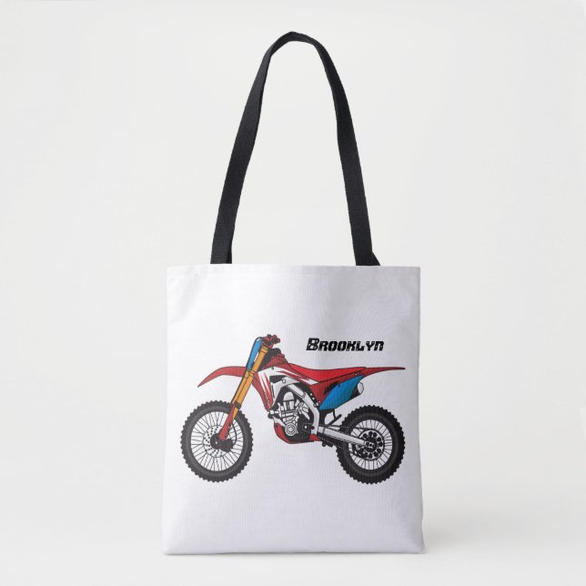 Bolsa Tote Moto de terra vermelha (Frente)