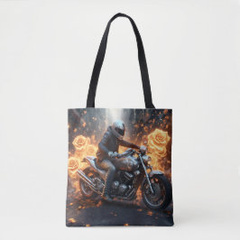 Bolsa Tote Motociclista entre os rosas