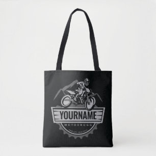 Bolsa Tote Motocross Rider Rider Ringue Personalizada da Corr