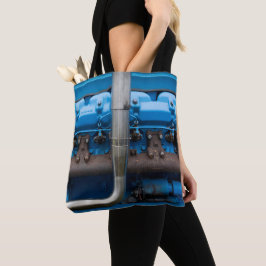 Bolsa Tote Motor de trator azul
