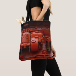 Bolsa Tote Motor do trator vermelho