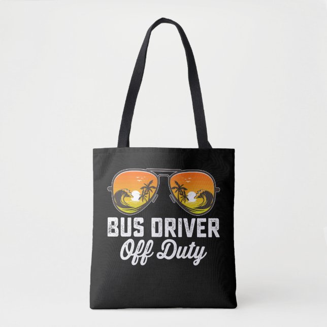 Bolsa Tote Motorista de Ônibus Fora de Serviço Óculos de Sol  (Frente)