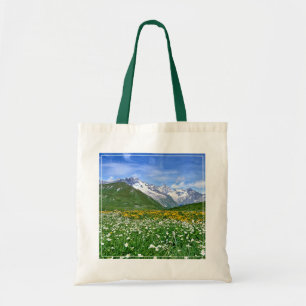 Bolsa Tote Mountains Swiss Alps Valley Spring