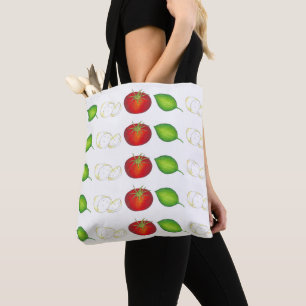 Bolsa Tote Mozzarella Tomato Basil Italiano Caprese Comida