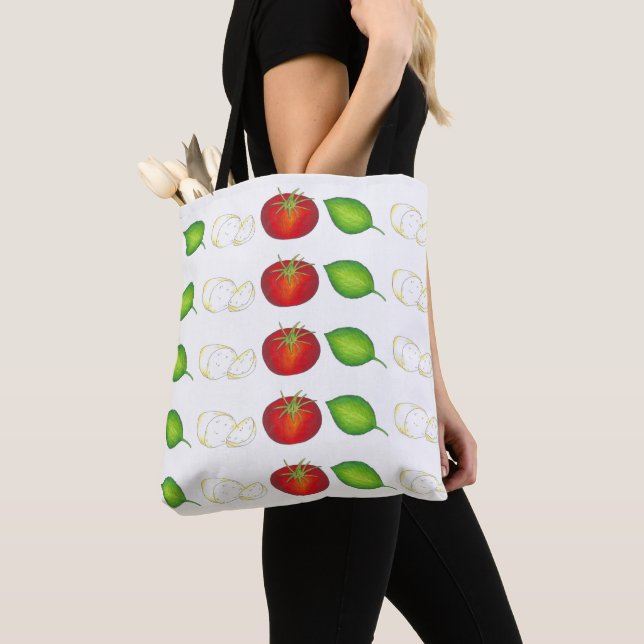 Bolsa Tote Mozzarella Tomato Basil Italiano Caprese Comida (Close Up)