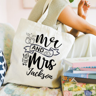 Bolsa Tote Mr. and Mrs. Newly Wed Tote Bag