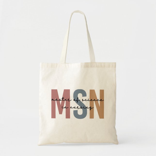 Bolsa Tote MSN Master of Science in Nursing Graduation (Frente)