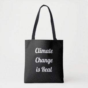 Bolsa Tote Mudanças Climáticas: Preto e Branco
