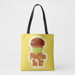 Bolsa Tote Muffin para o desenho de um personagem gigante