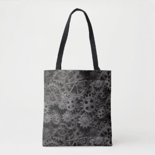 Bolsa Tote Muitas engrenagens do metal ou peças oxidadas