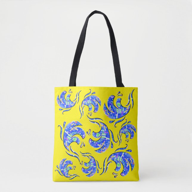 Bolsa Tote Muitas ondas de arte abstrato  (Frente)