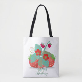 Bolsa Tote Muito Berry Strawberry Trendy Comprando Greenery