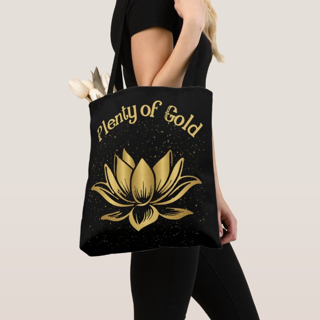 Bolsa Tote Muito Dourado Lotus (Close Up)