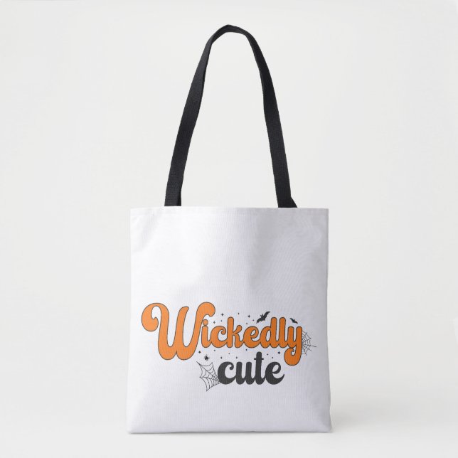 Bolsa Tote Muito fofo - padrão mágico do Halloween perto (Frente)