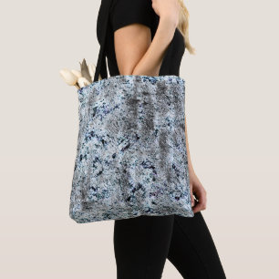 Bolsa Tote Muito rústico fungo prateado sujo de