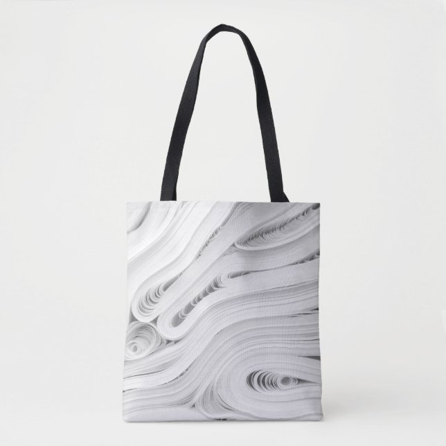 Bolsa Tote Muito tecido branco (Frente)