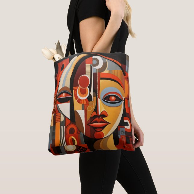 Bolsa Tote Mulher africana cubista (Close Up)