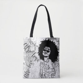Bolsa Tote Mulher afro ama grafite