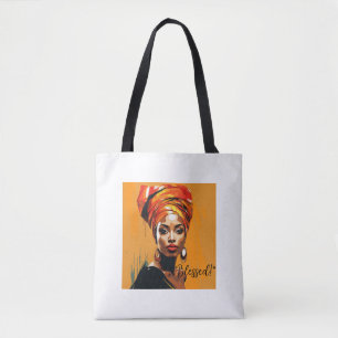Bolsa Tote Mulher Afro-Americana Saco Bendito