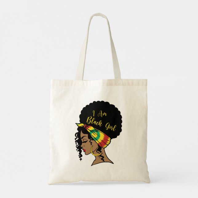 Bolsa Tote Mulher Afro da 19ª Menina Negra (Verso)