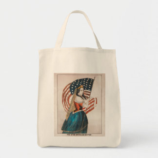 Bolsa Tote Mulher Americana Patriota | Bandeira Americana