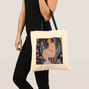 Bolsa Tote Mulher Art Déco Vintage com Cortinas por S. Chompr