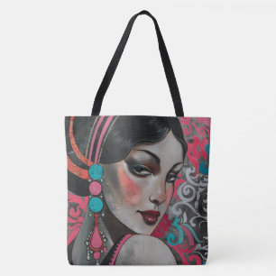 Bolsa Tote Mulher Bonito 1920 Vintage