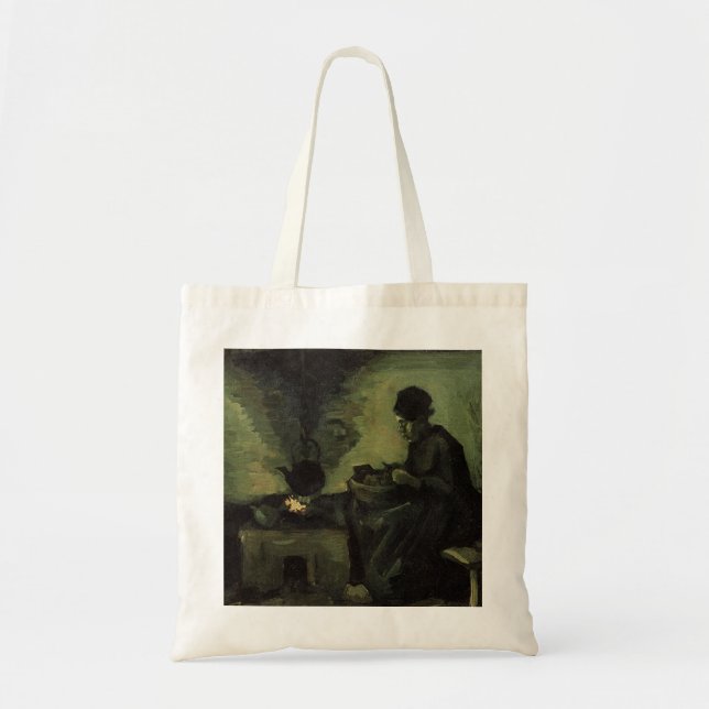 Bolsa Tote Mulher camponesa por Lareira de Vincent van Gogh (Frente)