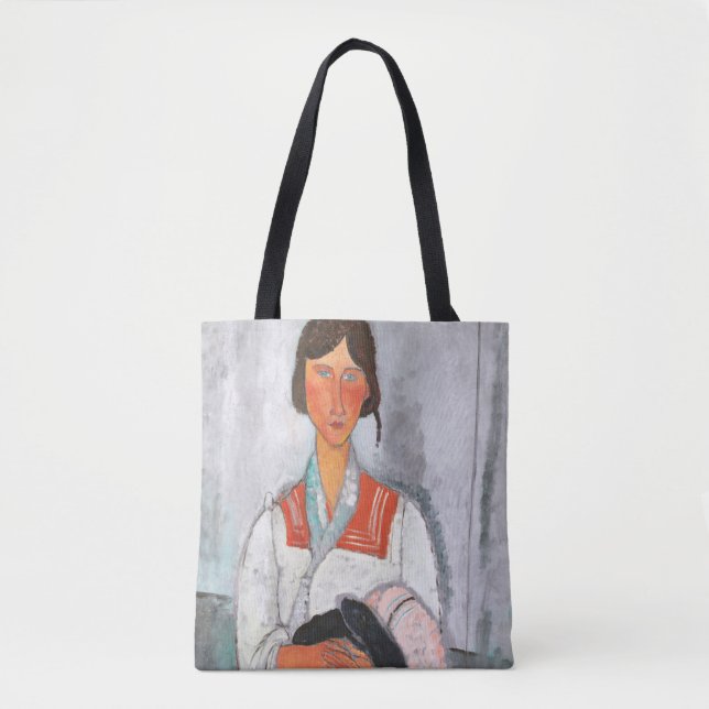 Bolsa Tote Mulher cigana com bebê, Modigliani (Frente)