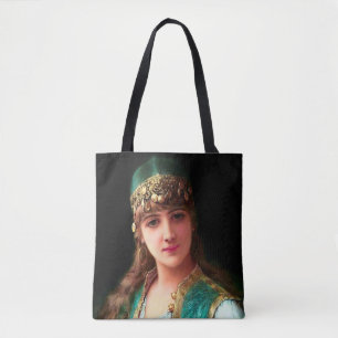 Bolsa Tote Mulher cigana vitoriana elegante boho bellydancer